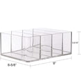 thumbnail image 5 of Dosaele 4 Compartment Clear Plastic Organizer | Rectangular Divided Makeup and Vanity Container | Vertical Use for Eyeshadow Palettes | Round corner design, 5 of 5