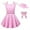Pink & Ruffle Sleeve, variant on IBTOM CASTLE Girls Pink Gingham Costume Dress Movie Cosplay Kids Party Halloween Fancy Plaid Dress up Photoshoot with Hat Bow for Child 3-4 Years Pink & Bowknot