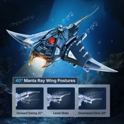 ROKR 3D Metal Model Kits Puzzle for Adults Kids, Electric Mechanical Toy, Assembly DIY Gift Plastic Craft Hobby for Men, Women (Manta Ray)