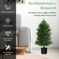thumbnail image 4 of Gymax 31.5'' Artificial Cedar Topiary Tree Faux Indoor Floor Plant w/ Sturdy Trunk, 4 of 7