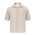 thumbnail image 1 of pstuiky Mangas cortas para hombre, Camiseta deportiva informal de cuello redondo y color liso para hombre, lavada y desgastada ropa de hombre l, 1 of 9