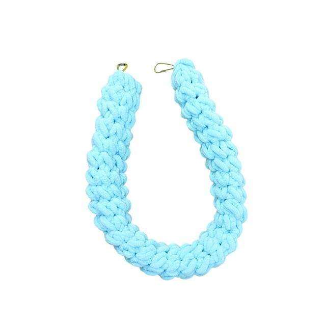 Almencla Hamster Climbing Rope Chew Toy Pet Swing Rope for Hamster Budgies Cockatiels Blue