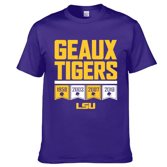 Brand New Athletics LSU Short-Sleeve Lightweight T-Shirt, 100% Cotton(Youth Small), Official Geaux/Tigers Design Logo/Colors