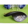 thumbnail image 2 of Siemonic 4/4 Violin Chin Rest with screw Natural Ebony wood Chin Rest bracket Pearl Inlay, 2 of 8