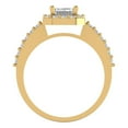 thumbnail image 4 of Halo Engagement Ring for Women - 1.92ct Simulated Diamond in 18K Yellow Gold Promise Ring, 4 of 6