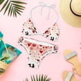 thumbnail image 6 of Valentine's Day Love Women's Bikini Set with Detachable Sponge, Adjustable Strap | 2-Pack, Beachwear, Poolside, Swimsuit., 6 of 6