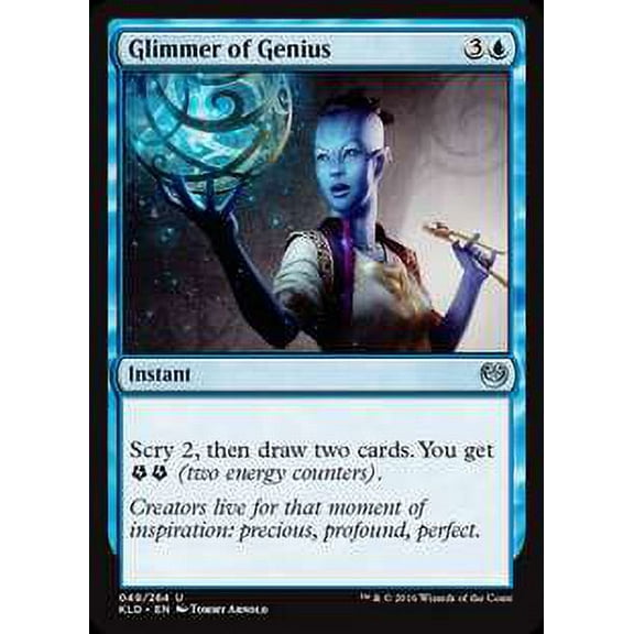 MtG Kaladesh Uncommon Glimmer of Genius (Foil) #49