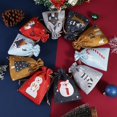 thumbnail image 4 of 24 Uds. Bolsas de arpillera colgantes de Navidad, bolsa de lona reutilizable con cordón para regalo, bolsa de dulces para manualidades DIY, suministros para fiesta de Navidad de colores mezclados, 4 of 4