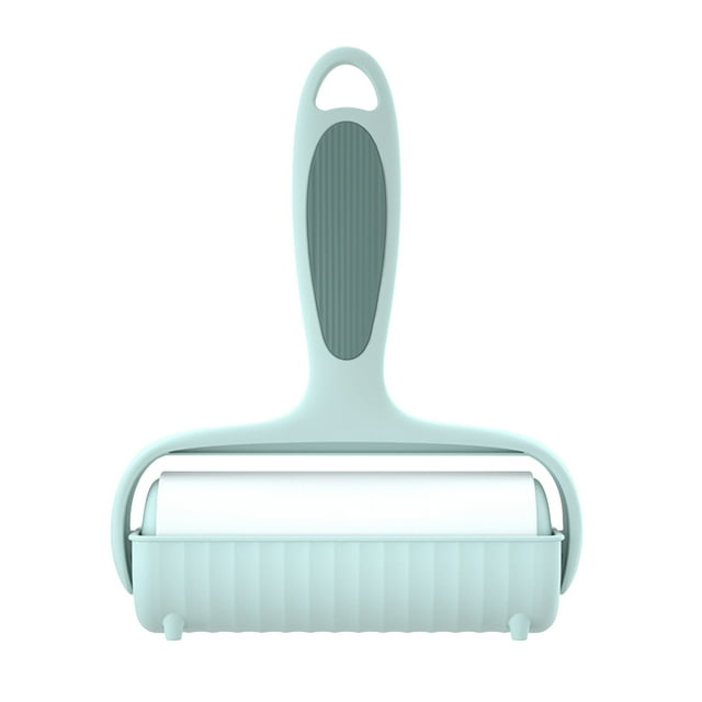 Bdday Brosse à Récurer de Cuisine Autocollante Extra Large Rouleau pour Vêtements Ménagers Brosse à Épiler Rouleau avec un Rouleau de 60 Pcs Papier Adhésif Fort pour Animaux de Compagnie Remplacement Papier de Lavage de Voiture