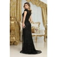 thumbnail image 2 of May Queen MQ2062 Juniors Womens Embellished Floral Red-Carpet Gown, 2 of 9