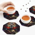 thumbnail image 7 of Lsque The Binding of Isaac Pattern 4" Drink Coasters Set of 6, Leather Absorbent Coasters, Table Coaster Set Decorative Coffee Cup Coasters Housewarming Gift, 7 of 7