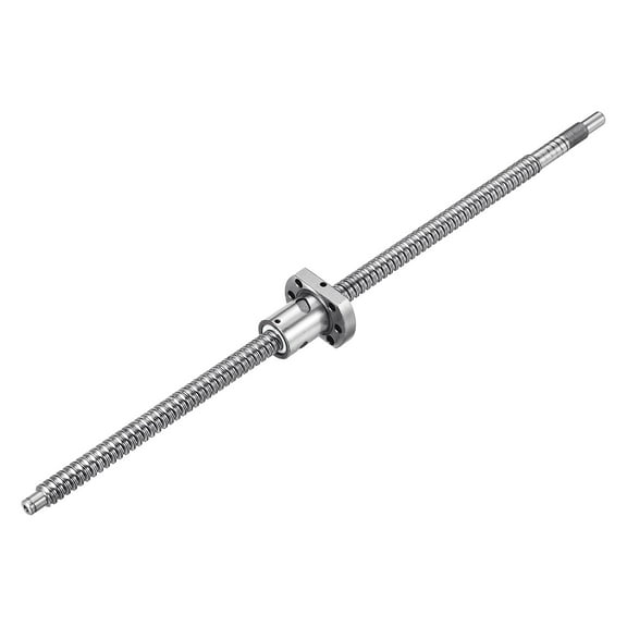 Uxcell BallScrew SFU1604 (Dia 12mm, 4mm, Length 400mm) with Ball Screw Nut Standard End Machining for BK/BF12 CNC Machine Parts