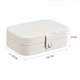 thumbnail image 4 of Cajas de aretes de almacenamiento de doble capa Joyero portátil para pulsera (blanco), 4 of 6