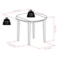 thumbnail image 4 of Winsome Wood Clayton 3-Pc Dining Set, Drop Leaf Table & 2 Ladderback Chairs, Walnut Finish, 4 of 6