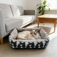 thumbnail image 2 of Warm Plush Pet Bed, All Season Dog Cat Bed with Waterproof Non-Slip Base, Cozy Arctic Velvet(A), 2 of 6