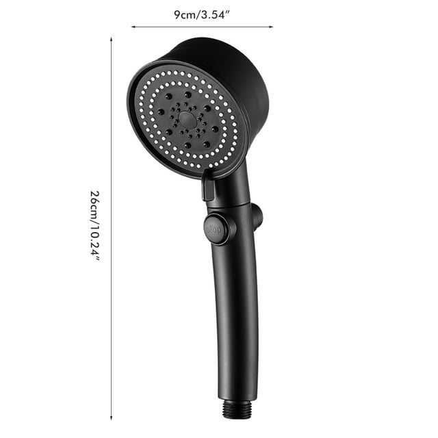 Handheld High Pressure Shower Head with 6 Spray Mode Detachable Hand Held Showerhead for Bathroom