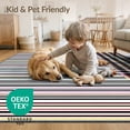 thumbnail image 4 of ODIKA Plaid Striped Boho Banded Lines Bordered Fireplace Frame Farmhouse Foldable Easy Care for King Size Bedroom, Master Suite, Under Bed, 4 of 7