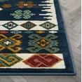thumbnail image 3 of Well Woven Tulsa Ravia Southwestern Tribal Aztec Bohemian Blue 2'3" x 7'3" Runner Area Rug, 3 of 7