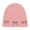 Pink, variant on WREESH Women's Pearl Knitted Beanie Korean Fashion Versatile Ear Protection Wool Hat, Winter Warm Baotou Hat Black