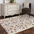 thumbnail image 3 of 3'x5' Rug for Living Room Bedroom, Independence Day Washable Area Rugs Non-Slip Carpet Mats, 4th of July Red Blue Stripes Star Burlap Indoor Low Pile Area Rug Runner for Kitchen, Mudroom, 3 of 8