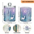 thumbnail image 5 of Yayeee 4 Pack Qtip Holder Bathroom Cotton Swab Canister with Lid Clear Dispenser Set, Purple Night Deer, 5 of 6