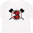 thumbnail image 4 of Inktastic 3rd Birthday Buffalo Plaid Lumberjack Boys Long Sleeve Toddler T-Shirt, 4 of 5