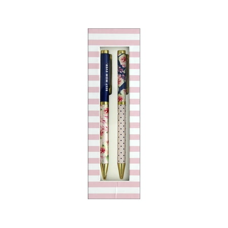 Lady Jayne Boxed Pen Set Navy Roses Best Mom 2pc (Best Quality Vape Pen)