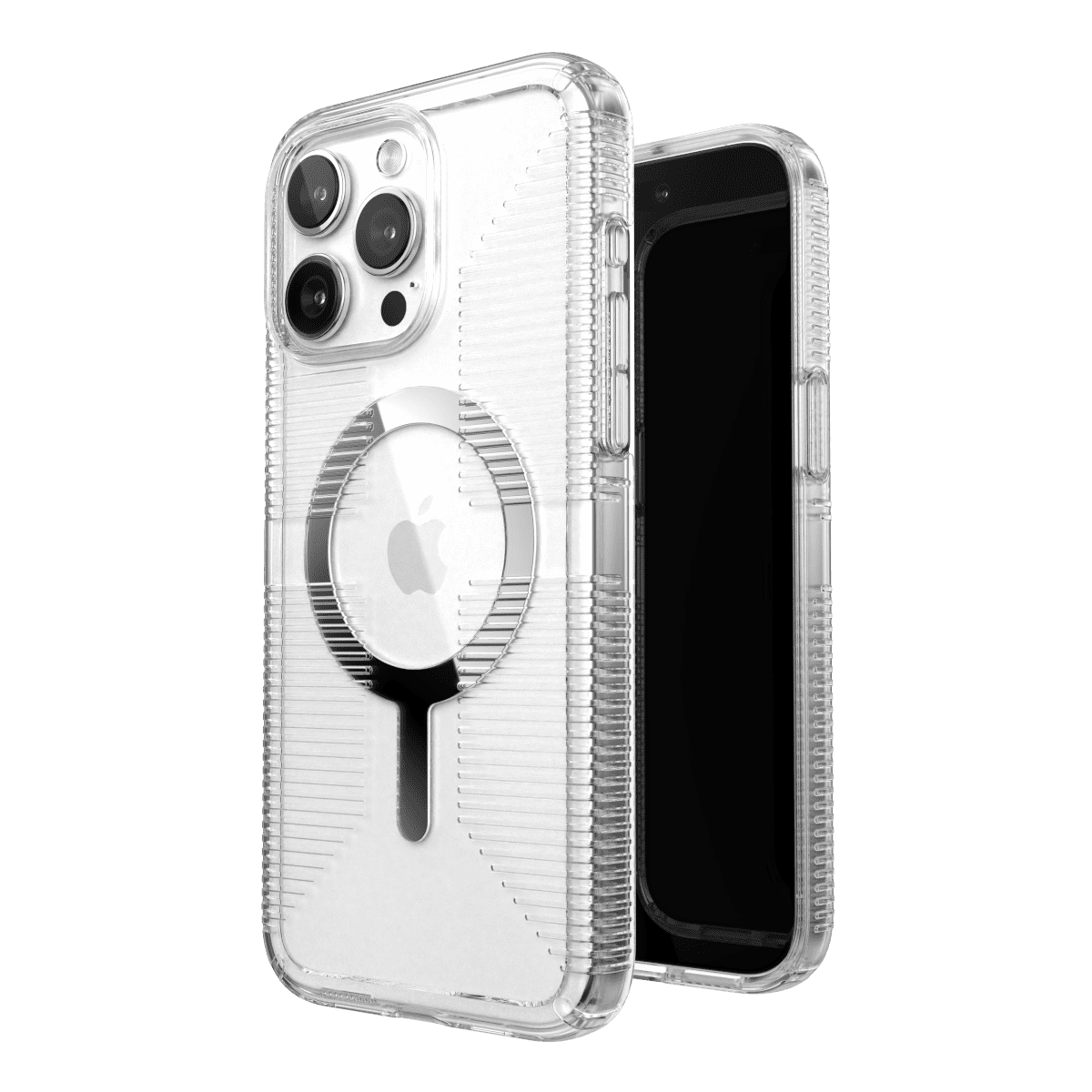 Speck Gemshell Grip Shock-Resistant Slim Cell Phone Case for Apple iPhone 15 Pro Max, Clear