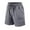 Gray, variant on Dagugfen Mens Shorts Drawstring Elastic Waist Loose Casual Sports Running Shorts with Zipper Pockets