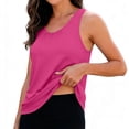 thumbnail image 5 of Hurxie Women Scoop Neck Flowy Loose Fit Tank Top Sleeveless Summer Tops Shirts Hot Pink,S, 5 of 7