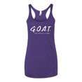 thumbnail image 2 of Wild Bobby Goat God Over All Things Inspirational/Christian Women Tri-Blend Racerback Tank Top, Purple Rush, Medium, 2 of 6