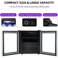 thumbnail image 2 of Auseo Beverage Refrigerator and Cooler, 60 Can Mini Fridge with Glass Door, 1.6cu.ft, Mini Fridge for Bedroom, Office, Drink Cooler, Mini Drink Fridge, Skin Care Fridge, 2 of 7