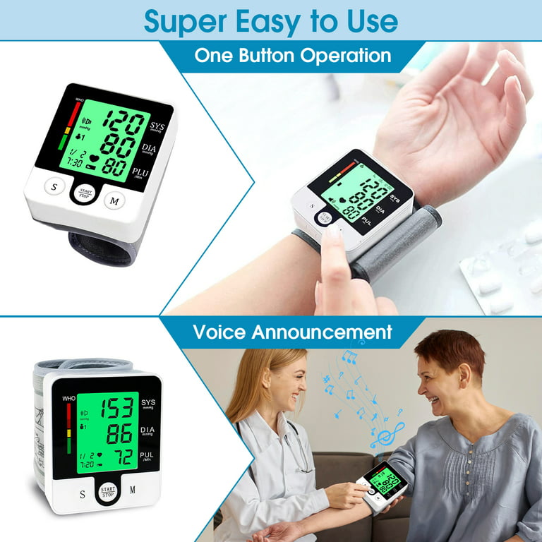 Blood Pressure Monitor, Professional Wireless Automatic Wrist Blood Pr –  iFanze