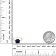 thumbnail image 5 of Gem Stone King 2.94 Ct Cushion Blue Sapphire 18K Rose Gold Plated Silver Ring, 5 of 5