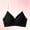 Black, variant on Wireless Triangle Bras for Women- Breathable Mesh Contrast Trim Seamless Adjustable Thin Straps Push Up Supportive Everyday Bras Black Size XL