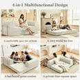 thumbnail image 5 of Modern 3-Person Convertible Sleeper Sofa Bed, 4-in-1 loveseat Sleeper, Comfy Removable Floor Couch for Living Room with Detachable and Washable Fabric, 5 of 7