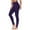 Purple, variant on GERsome High Waisted Leggings for Women Solid Color Soft Athletic Tummy Control Pants for Running Yoga Workout S-2XL