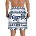 thumbnail image 3 of Disketp Men'S Swim Trunks Hawaiian Breathable Surf Beach Swimsuits Mesh Lining Beach Shorts With Pockets-Sea Underwater Turtles, 3 of 9