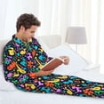 thumbnail image 6 of Salouo Colorful Air Balloons1 Print Button-Front Long Sleeve Pajama Set for Men, Soft 2Pjs Men's Long Sleeve Sleepwear-Medium, 6 of 7