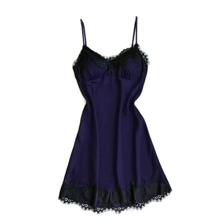 

Miluxas Pajamas Plus Size Women Lace Lingerie Nightwear Underwear Robe Babydoll Sleepwear Dress Blue 10(XL)