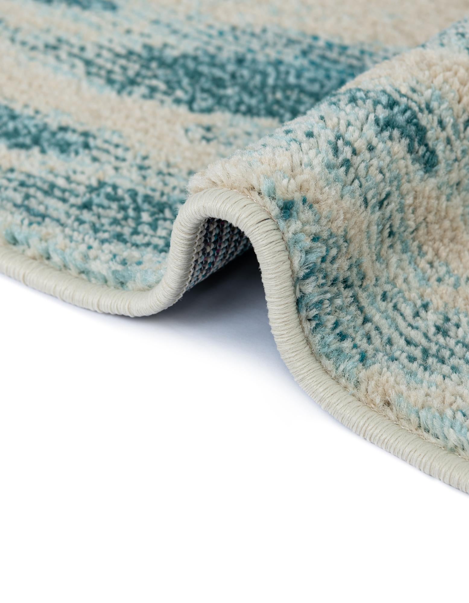 Unique Loom Positano Collection Area Rug - Shoal (2' 7" x 10' Runner Beige/Blue)