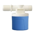 thumbnail image 1 of ARCADORA Water Level Floating Valve 1/2" Thread Plastic White/Blue Side Inlet For Water Tanks Cooling Towers, 1 of 8