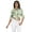 Dusty Green, variant on Women Casual Roll Up Sleeves Shirt Button Down Crop Top Tie Knot Front Top