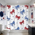 thumbnail image 1 of Linnome Independence Day Themed Decorative Shower Curtain 71x36 Inch Bathroom Partition with 12 Hooks Multicolor, 1 of 6