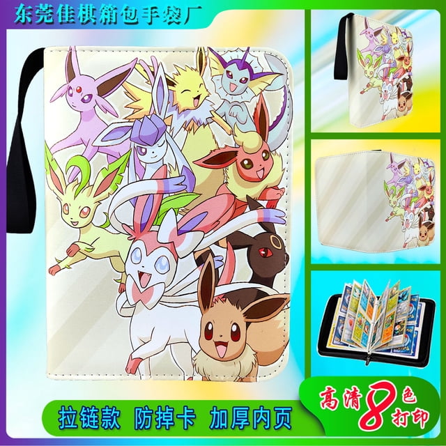 Nuevo juego de cartas de batalla de dibujos animados de Pokémon, carpeta con cremallera, soporte para tarjetas, colección de tarjetas de juego Cas Vmax, juguetes de regalo