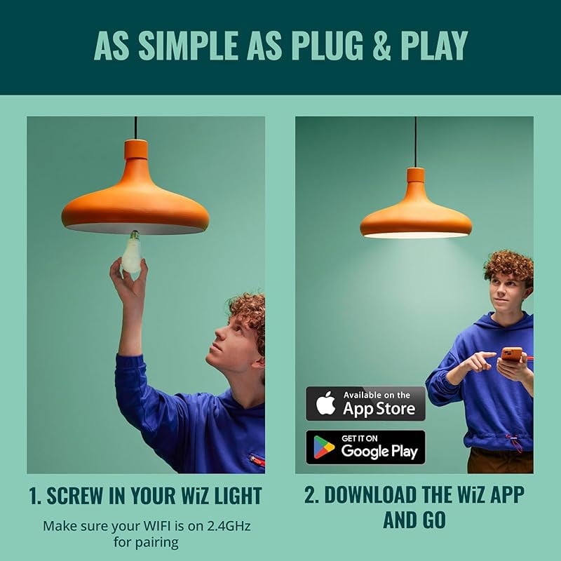 60W A19 Color LED Smart Bulb - Pack of 3 - E26- Indoor - Connects to Your Existing Wi-Fi - Control with Voice or App + Activate with Motion - Matter Compatible