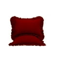 thumbnail image 1 of The Great American Store Premium Collections 2PC Ruffle Pillowshams (17 x 17, Burgundy) 1800 Series Microfiber Wrinkle & Stain Resistant, 1 of 5