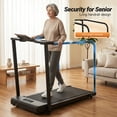 thumbnail image 2 of Treadmill for Seniors with Long Handrails,2.5HP Treadmill for Home 300 lbs Capacity,5% Incline,emote Control, LED Display, Cup & Phone Holder, 2 of 9