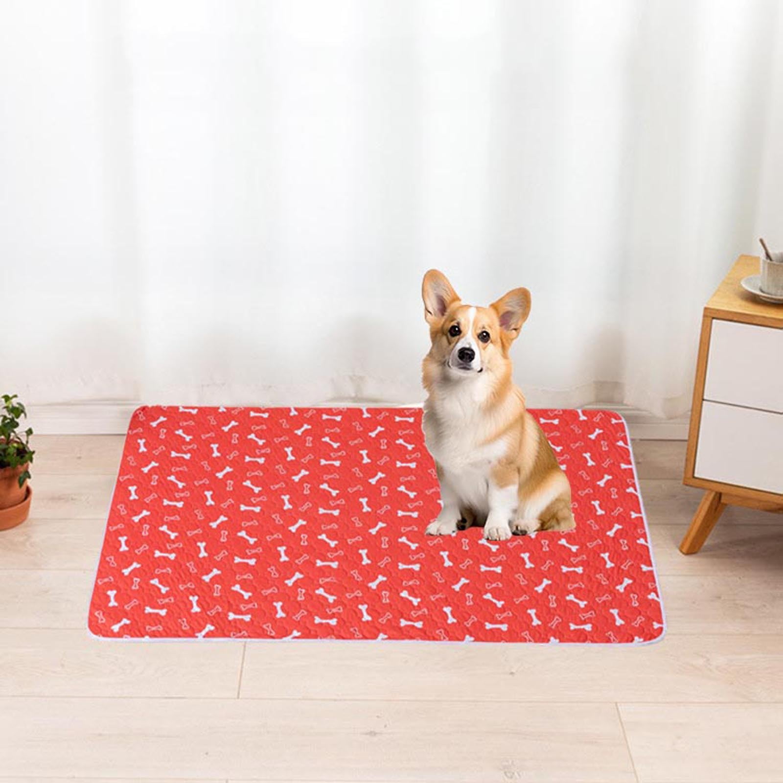 Zzbeans Leak Proof Pee Pad, Washable Reusable Dog Pee Pads for Puppy Training, Odor Control Absorbent Pet Mat for Crate Floor Bed Sofa