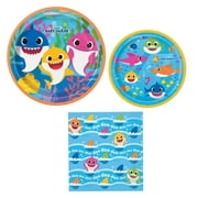 32 pc Baby Shark Party Tableware Decorating Set for 8 Guests